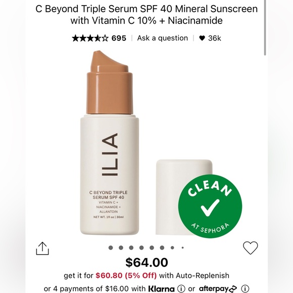 Mini ilia c beyond triple serum in tone 2 travel size - Picture 2 of 5